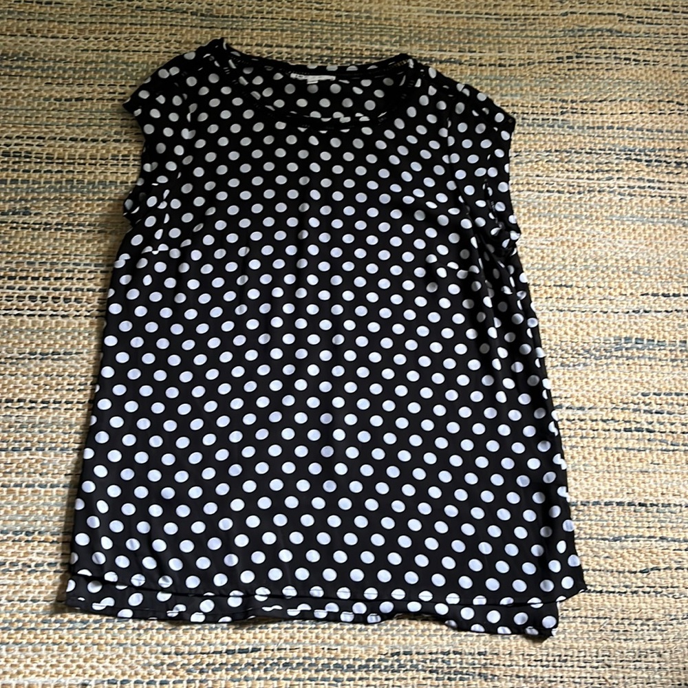 DR2 Ladder Stitch Polka Dot Blouse